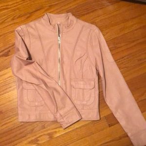 Imitation leather jacket